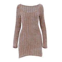 Vintage Chenille Long Sleeve Mini Dress