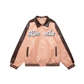 Oversized Pu Leather Varsity Jacket