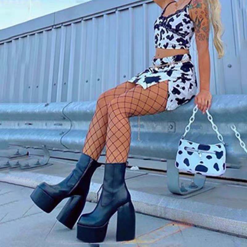 Thick Heels Chunky High Boots
