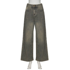 Vintage Gradient Wash Straight Leg Jeans
