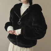 Oversized Fleece Hooded Jacket