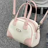 Pink and White Candy Crossbody Bag