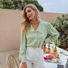 Stand-Up Collar Temperament Light Cooked Blouse