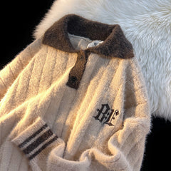 Polo Neck Cozy Knit Sweater