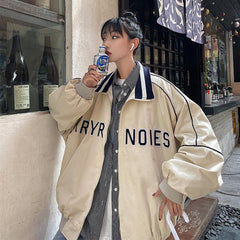 Letter Embroidery Oversized Jacket