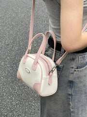 Pink and White Candy Crossbody Bag
