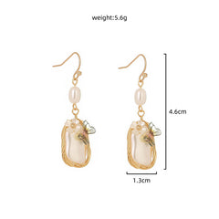 Baroque Court-style French Earrings With Pearl Butterfly Earrings