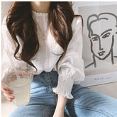 Crochet Lace Long Sleeve Blouse