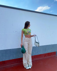 Casual Mopping Khaki Straight-leg Pants