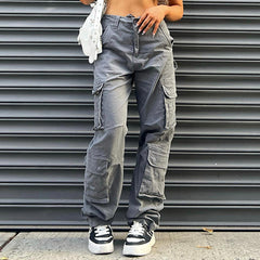 Patch Pocket Vintage Baggy Cargo Jeans