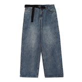 Buckle Belt Baggy Boyfriend Jeans