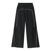 Contrast Piping Baggy Sweatpants