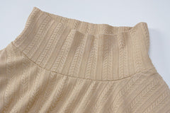 High Neck Long Sleeve Mini Dress