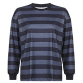 Crew Neck Striped Oversize Sweatshirt