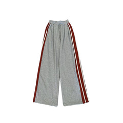 Contrast Side Stripe Baggy Sweatpants