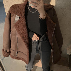 Lamb Wool Suede Velvet Jacket