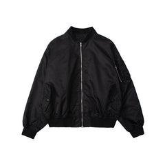 Skeleton Graphic Oversized Bomber Jacket