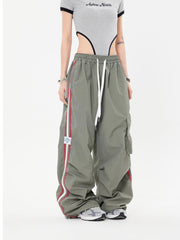 Vintage Side Striped Baggy Cargo Sweatpants