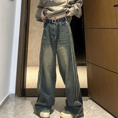 Vintage Side Striped Y2K Flare Jeans