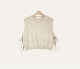 Coffee Cream Argyle Vest