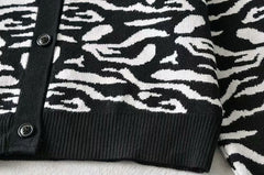 Lazy Leopard Print Knitted Cardigan