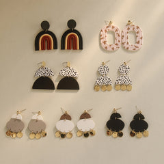 Body Clay Texture Lacquered Acrylic Earrings