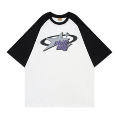 Star Graphic Raglan Short Sleeve Oversized Tee