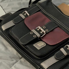 90s Vintage Pu Leather Y2K Crossbody Bag