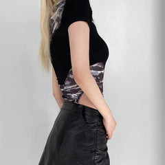 Metal Star Short Sleeve Bodysuit