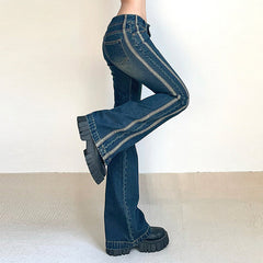 Panel Striped Vintage Flare Jeans