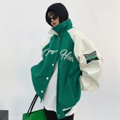 Street Embroidered Varsity Jacket