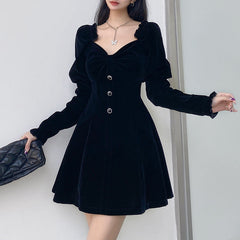 Princess Sleeve High Waist Dress