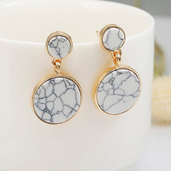 Marble Geometric Earrings