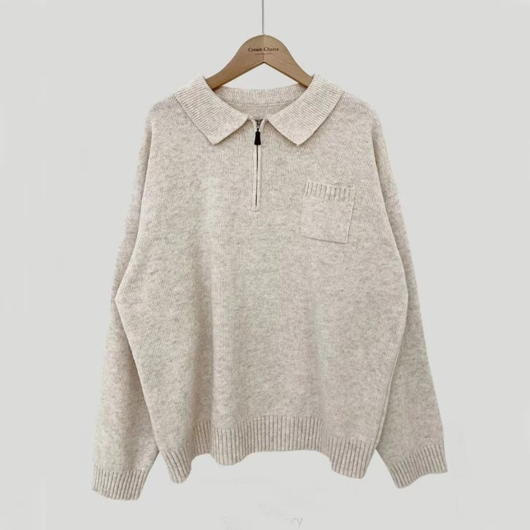 Pocket Crop Knit Sweater