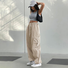 Vintage Oversized Parachute Cargo Pants