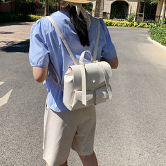 Large-capacity PU Multi-pocket Backpack