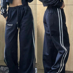 Piping Detail Baggy Sweatpants