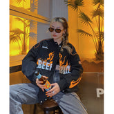 Retro Flame Varsity Jacket