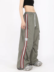 Vintage Side Striped Baggy Cargo Sweatpants