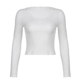 Lace Trim White Knit Top