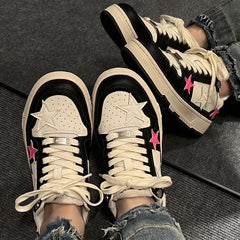 Aesthetic Pink Star Sneakers