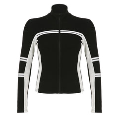 Vintage Striped Zip Up Cardigan