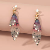 Resin Butterfly Wing Earrings