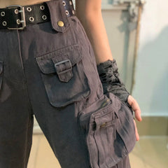 Multi Pockets Straight Leg Cargo Pants