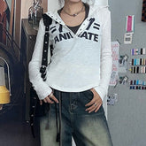 Vintage Long Sleeve Hooded Tee