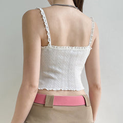Lace Trim Aesthetic Cami Top