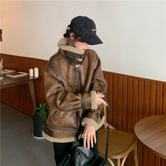Coffee Motorcycle Leather Jacket
