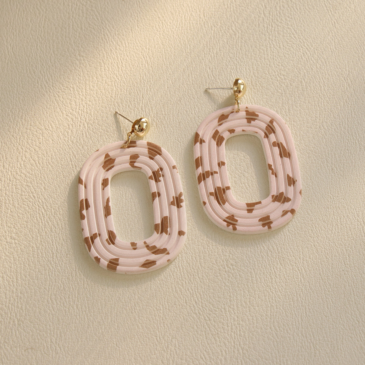 Body Clay Texture Lacquered Acrylic Earrings