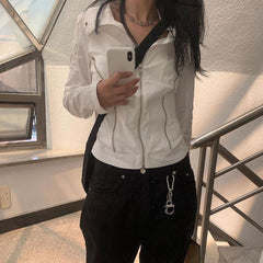 Zipper Detail Y2K Jacket