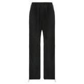 Piping Detail Wide Leg Track Pants